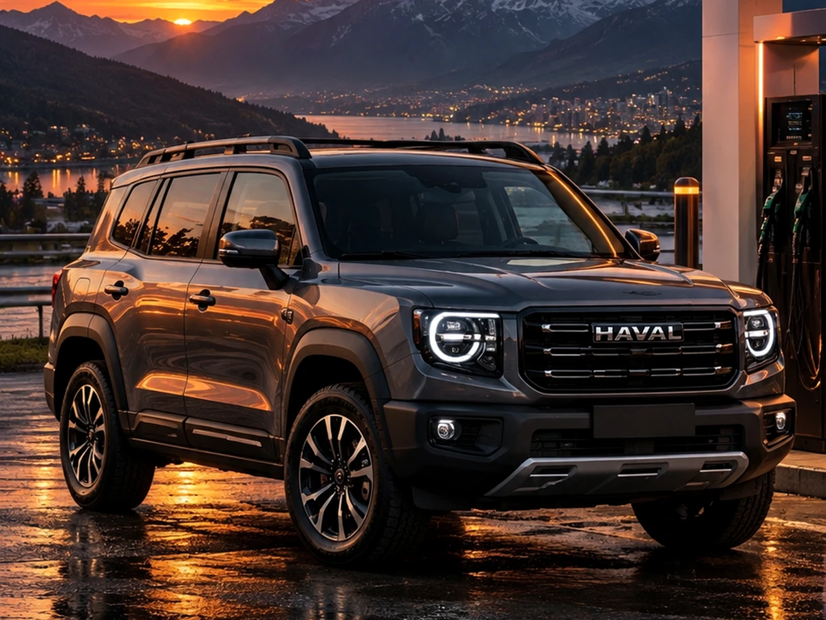 Иллюстрация HAVAL H3 на фоне гор