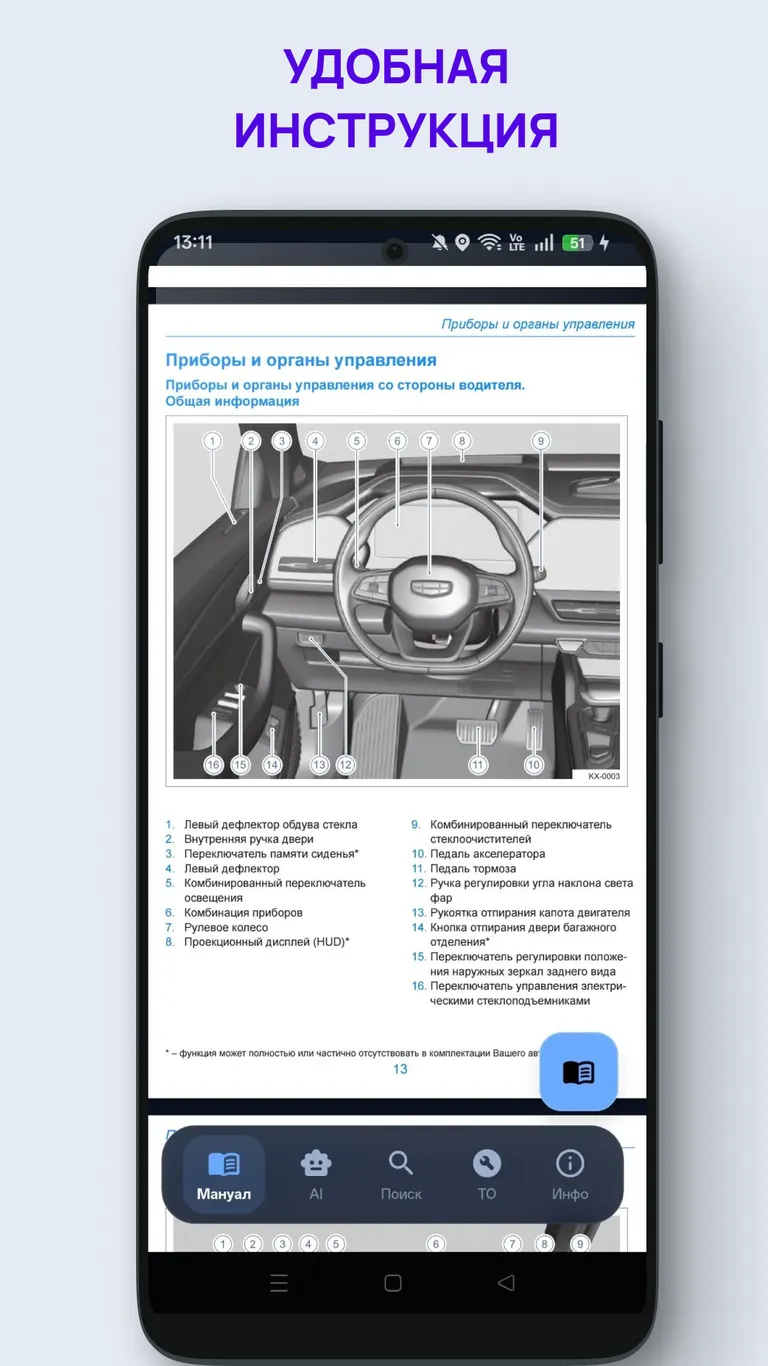 Geely Monjaro: Страница руководства