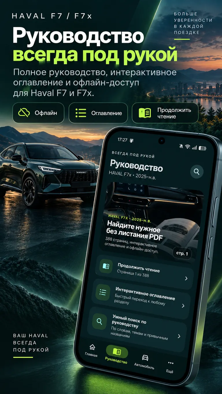 HAVAL F7 / F7x: Руководство и оглавление