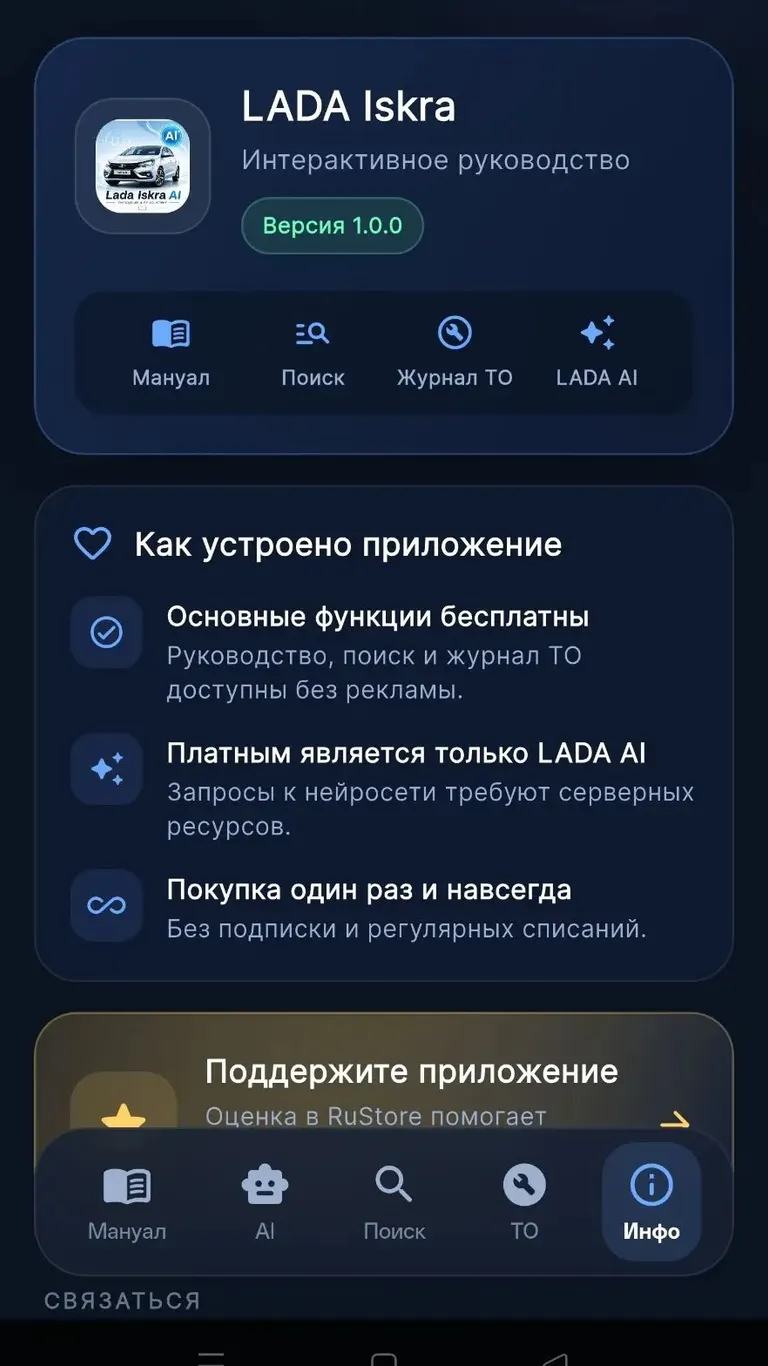 LADA Iskra: Функции и условия доступа